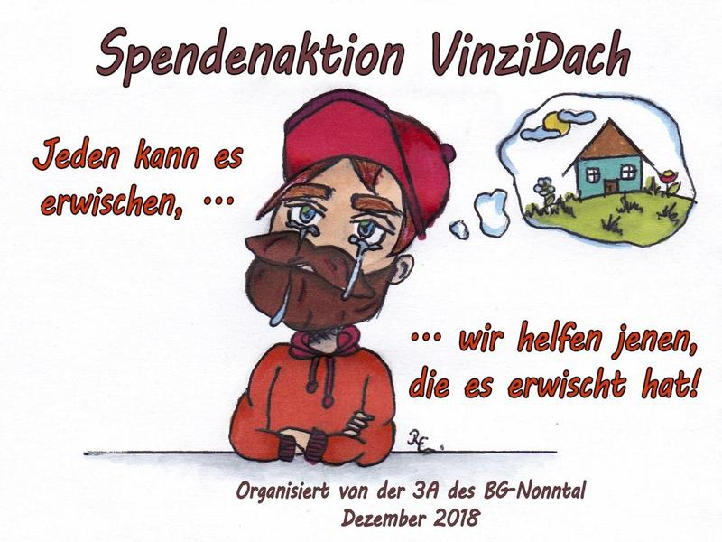 Spendenaktion für das VinziDach (© VinziWerke)